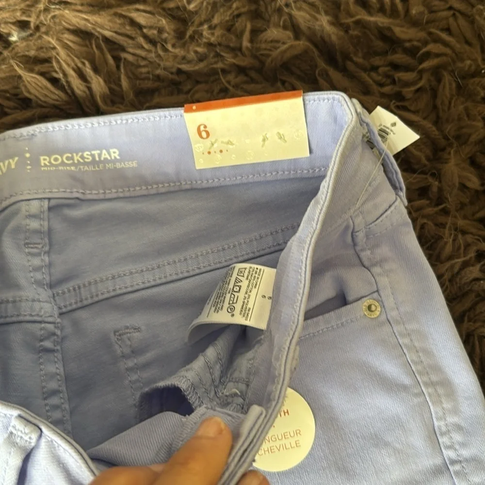Old navy Light purple super skinny rockstar Jeans size 6 NWT